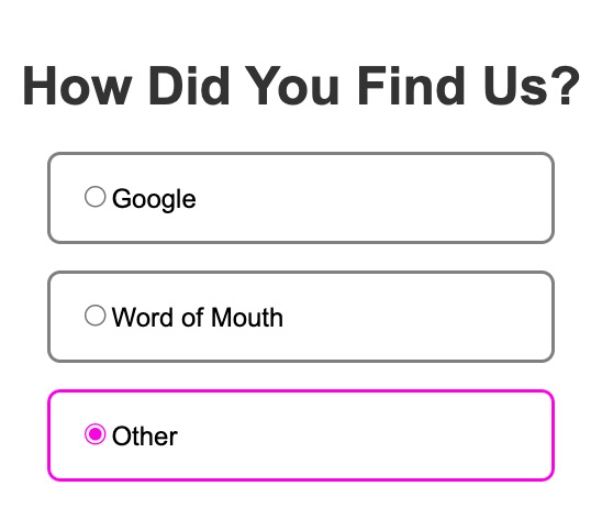 :has() selector example to style border of list item that contains checked input element