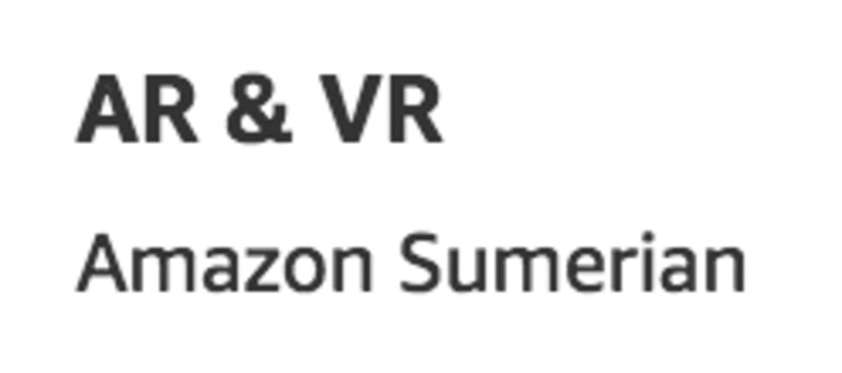 AR & VR services as listed on aws.amazon.com