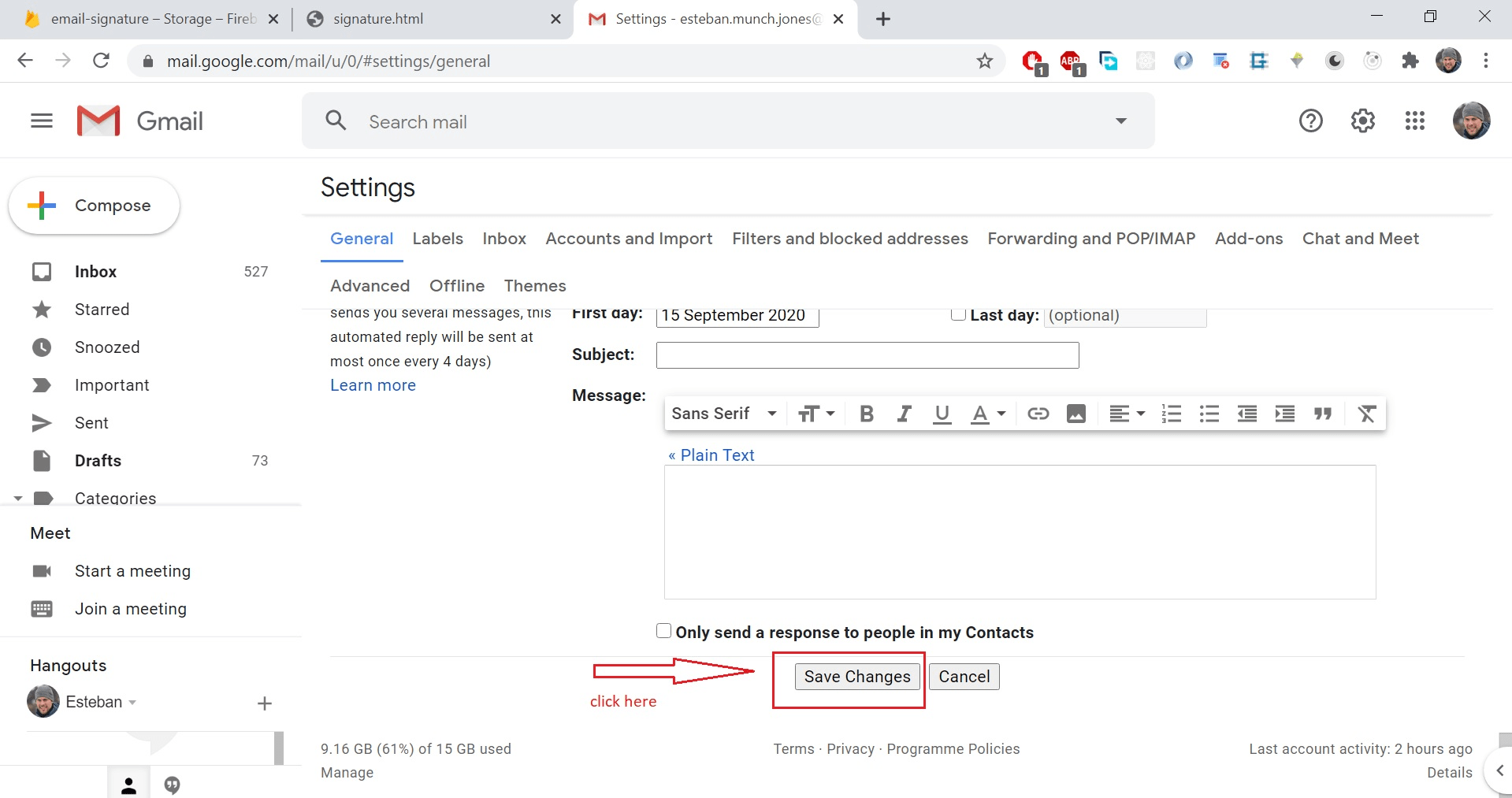 Save the changes you made