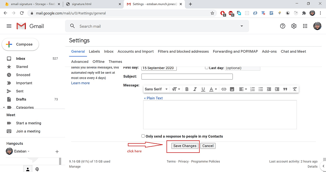 Save the changes you made