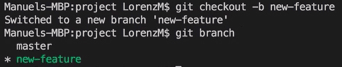 creating a feature branch in git