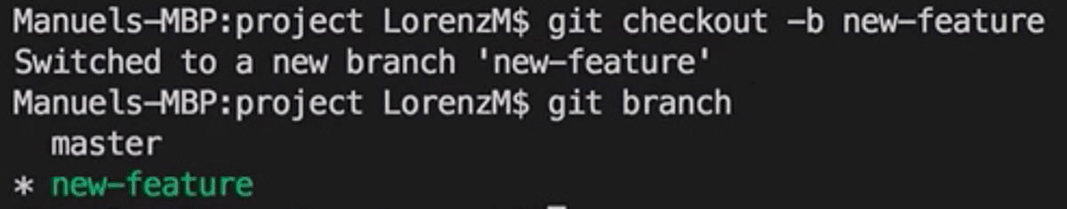 creating a feature branch in git