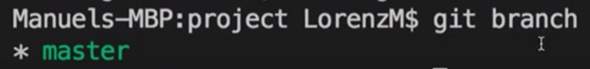 git branch shows all Branches of the Repository