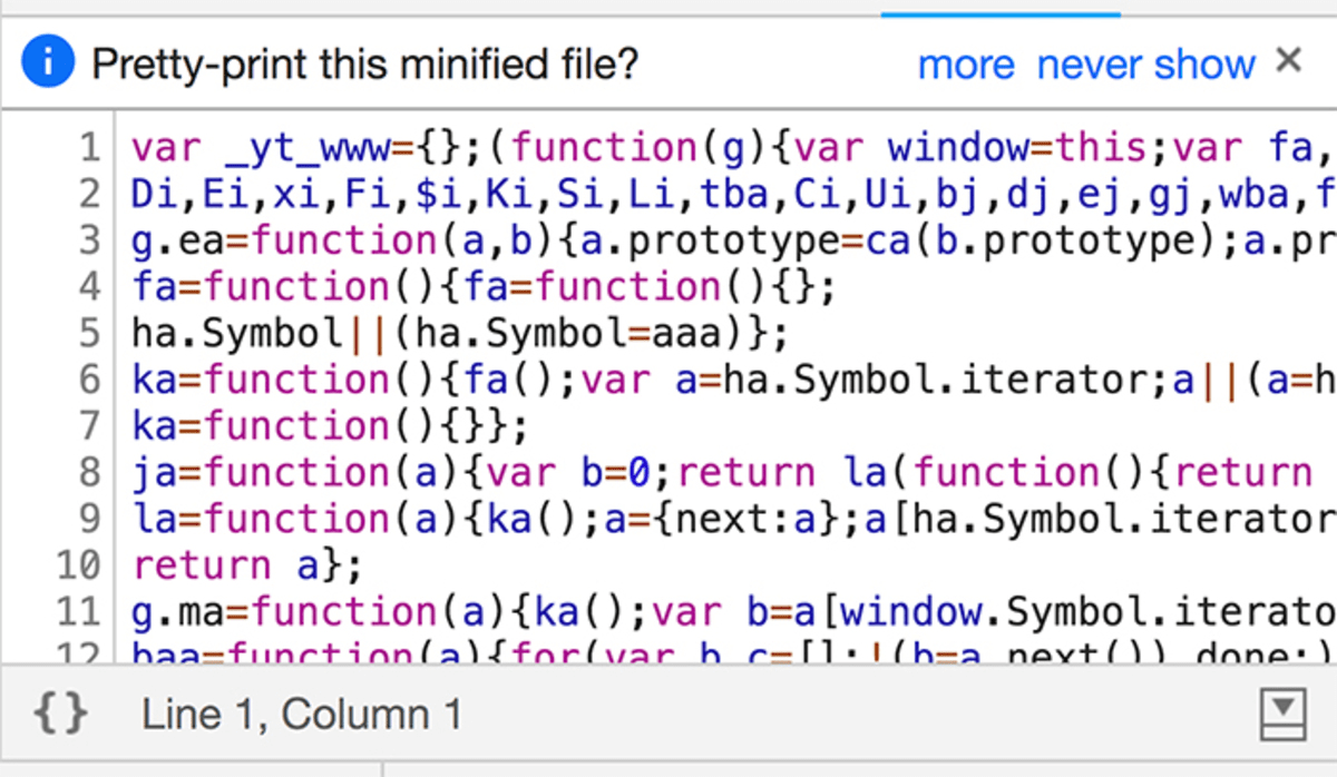 This code looks pretty unreadable - but is it?