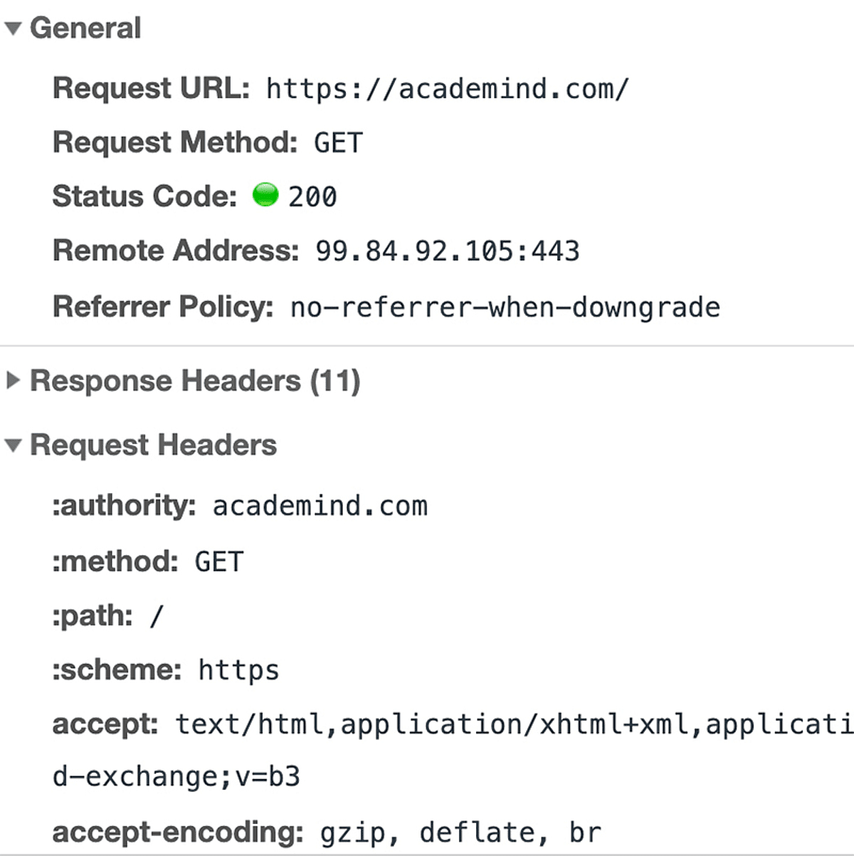 A request is a bunch of information sent to a server.