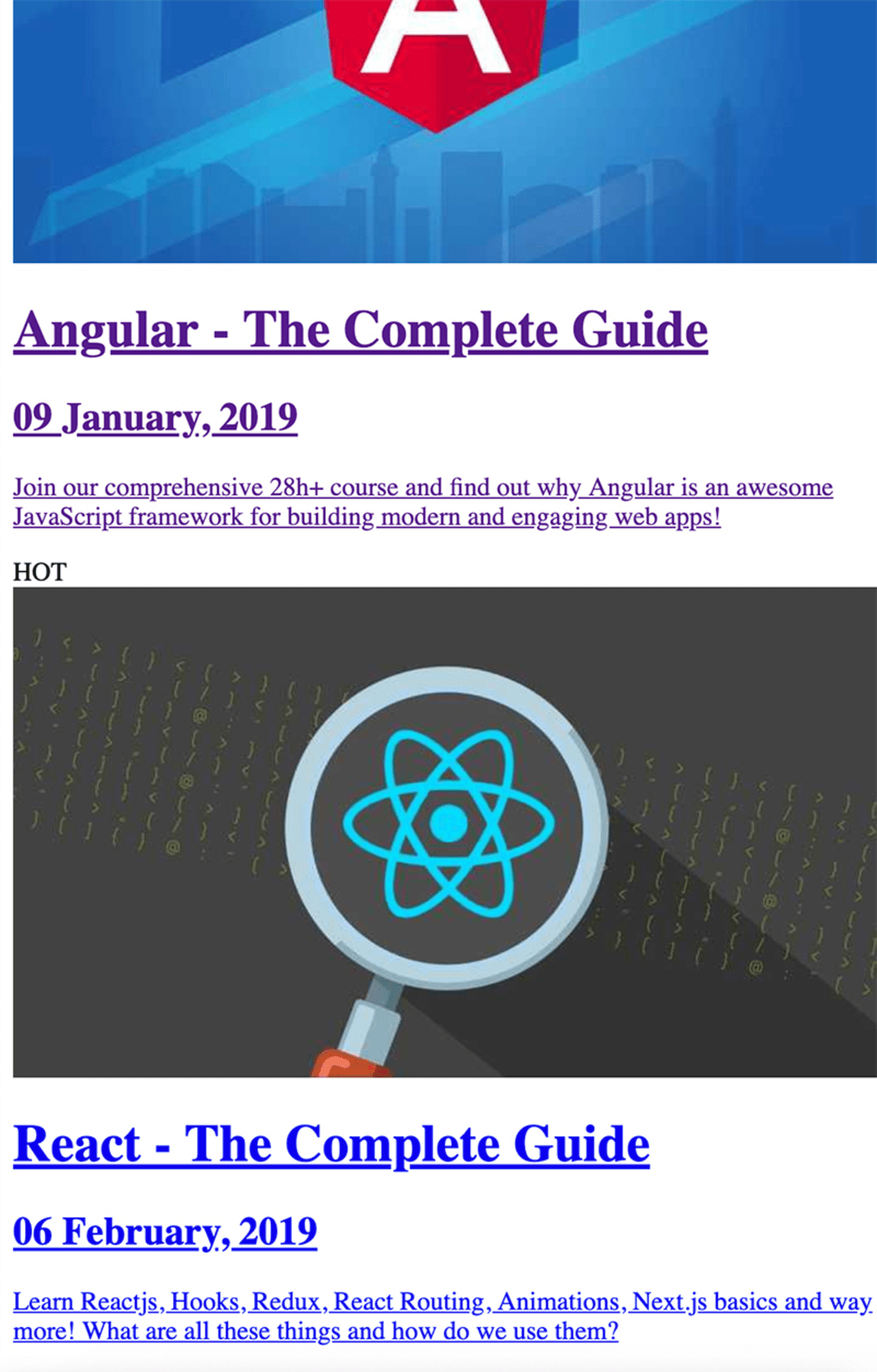 Without any styling, a page doesn't look too pretty.