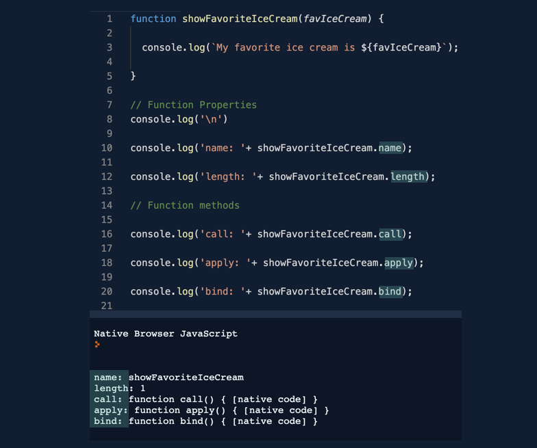 We can find all those mentioned properties and methods in the console if we log them.