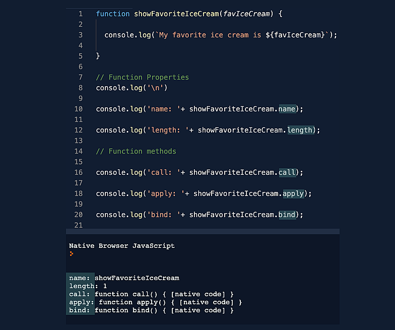We can find all those mentioned properties and methods in the console if we log them.