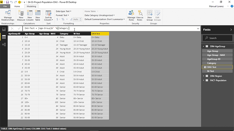 Power BI - Data View