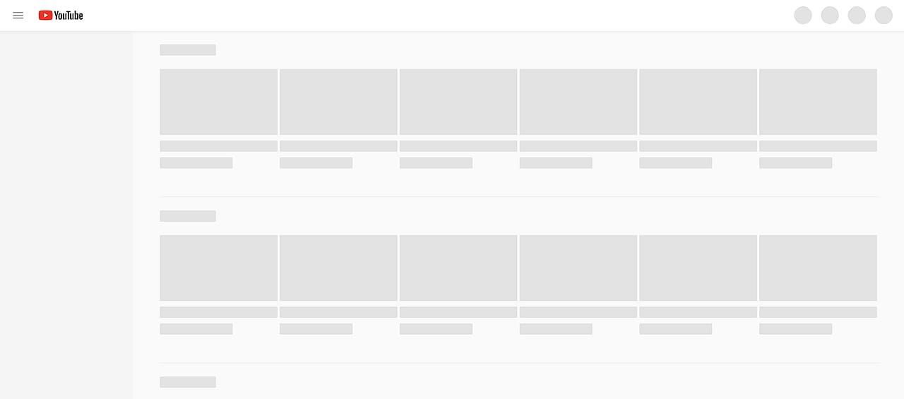 YouTube loading spinner