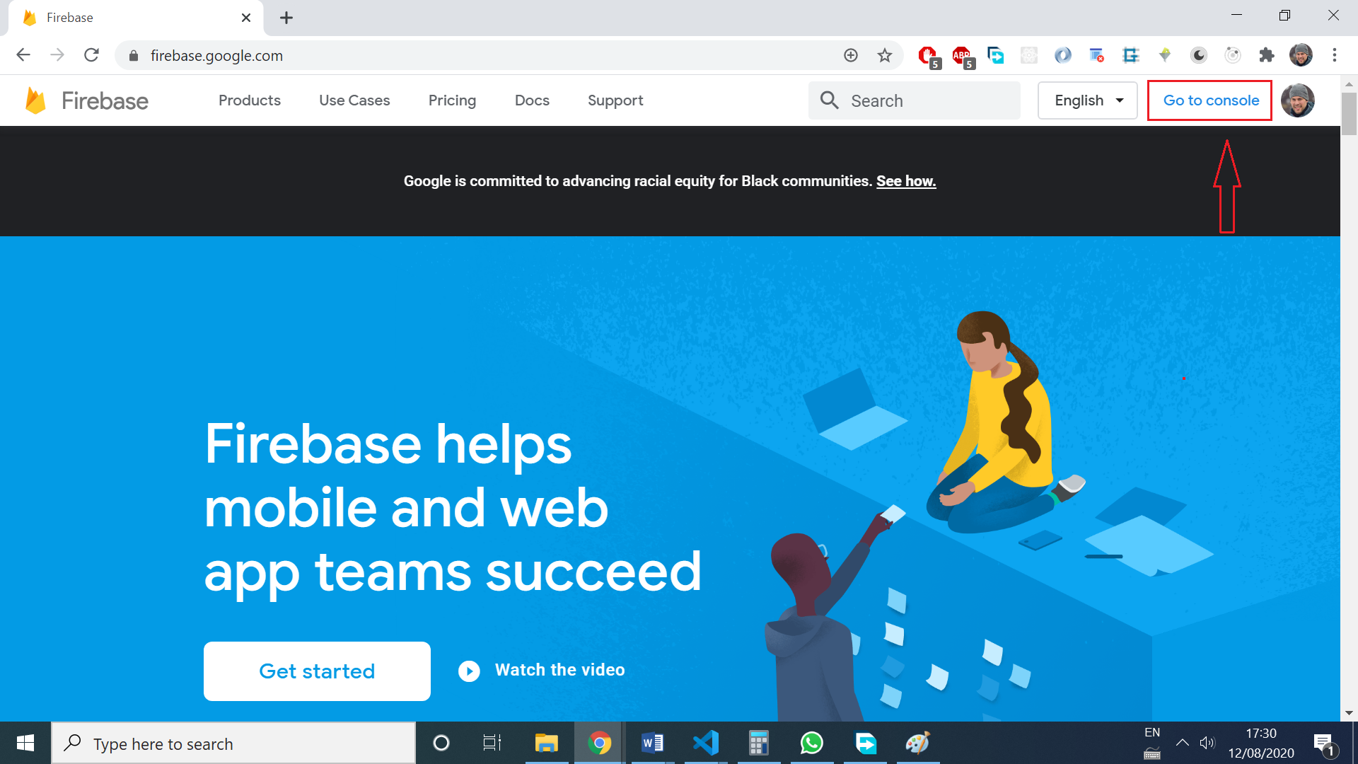 Firebase homepage
