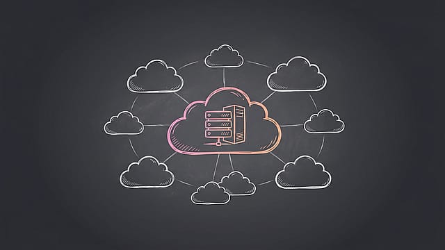 A collection of clouds representing the concept of remote servers.