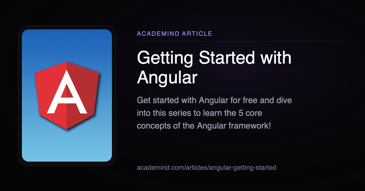 Getting Started with Angular | Academind